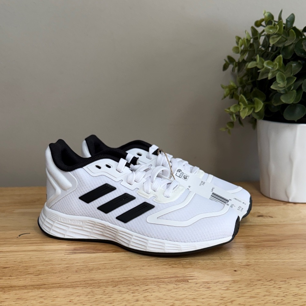 Adidas Duramo 10 Running Shoe, White/Black/White, 11 US Unisex Little Kid